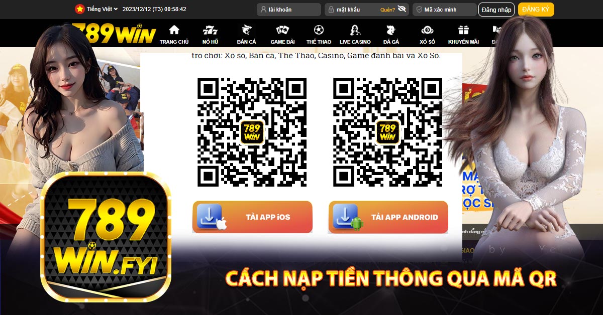 Cách nạp tiền thông qua mã QR