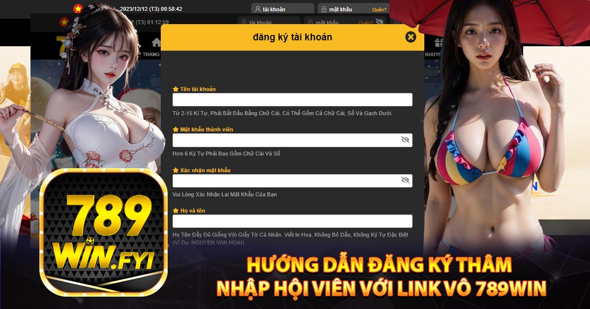 Hướng dẫn đăng ký thâm nhập hội viên với link vô 789win