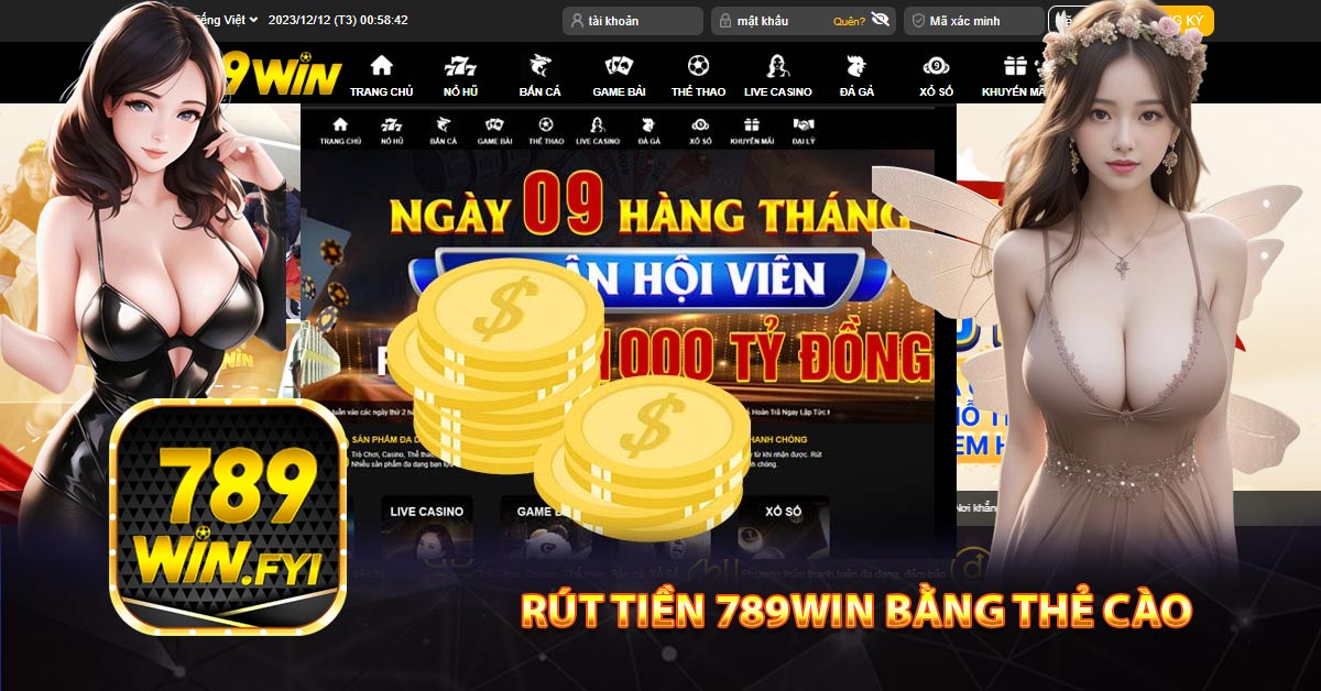 Rút tiền 789win bằng thẻ cào